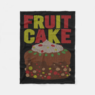 Fruitcake Funny Ugly Christmas Fleecedecke
