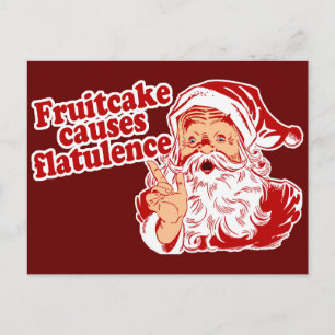 Fruitcake verursacht Flatulenz Postkarte