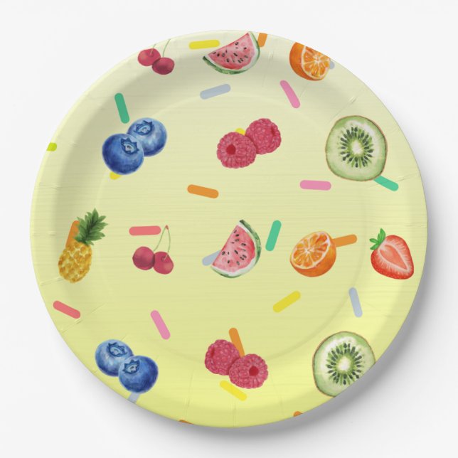 Fruitfetti Pappteller (Vorderseite)