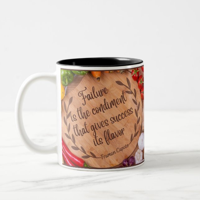 Fruitful Inspiration Motivierend Zitate Zwei-Tone Zweifarbige Tasse (Links)