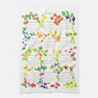 Fruits and Veggies - Calendar 2021 Geschirrtuch