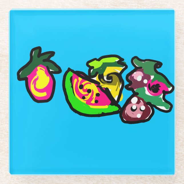 Fruits art fun  glasuntersetzer (Vorderseite)