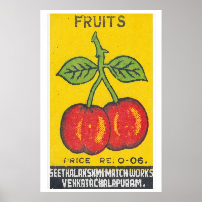 Fruits - Matchbox Print - Aesthetic Wall Art Poster (Vorne)