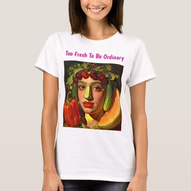 Fruits of Expression – A Surreal Portrait T-Shirt (Vorderseite)
