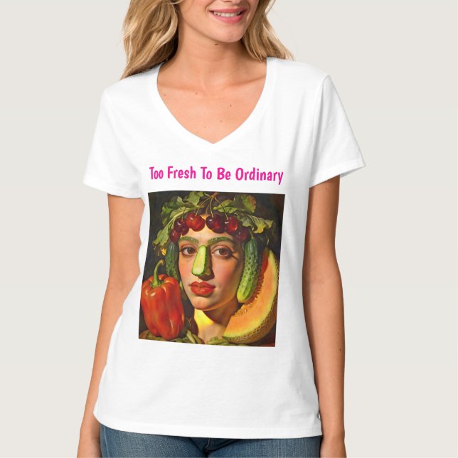 Fruits of Expression – A Surreal Portrait T-Shirt (Vorderseite)