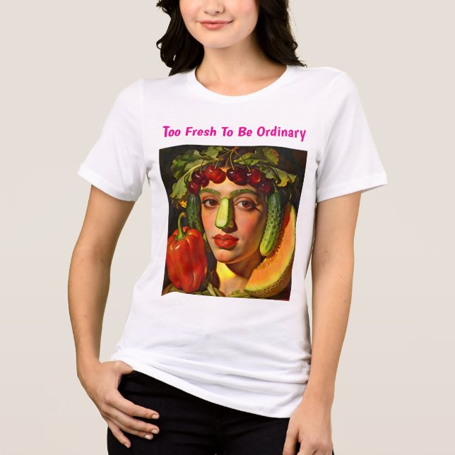 Fruits of Expression – A Surreal Portrait Tri-Blend Shirt (Vorderseite)