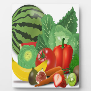 fruits vegetables artichoke banana fotoplatte