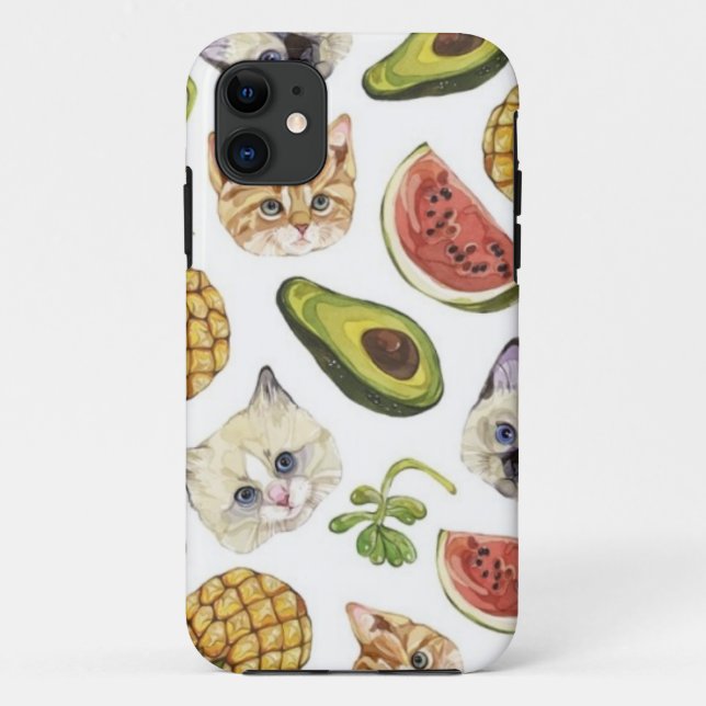 Fruity Kitty und Avocado iPhone 5/5S, selten dort Case-Mate iPhone Hülle (Rückseite)