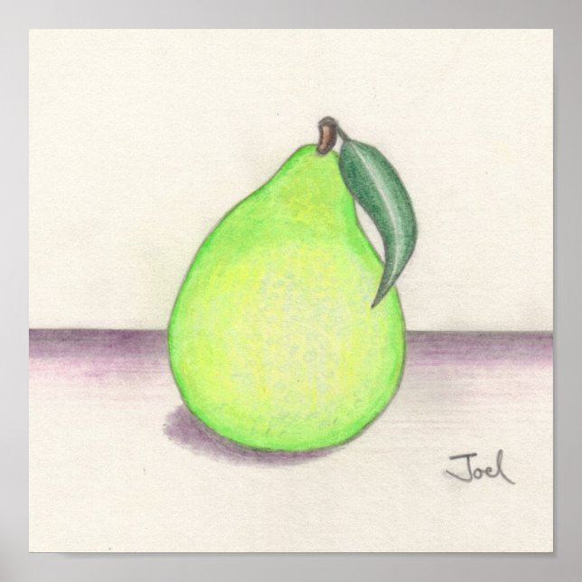 FRUITY PEAR print (11"x11") Poster (Vorne)