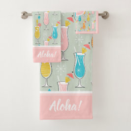 Fruity Tiki Beverages Badhandtuch Set