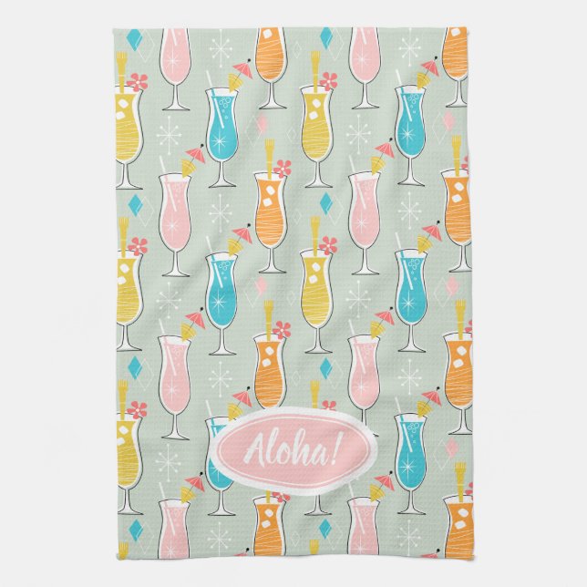 Fruity Tiki Beverages Geschirrtuch (Vertikal)
