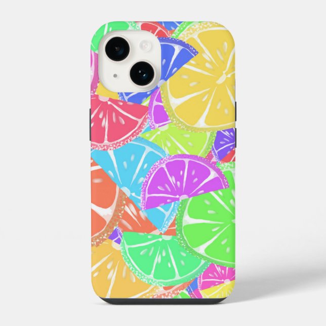 Fruity Tutti Bunte Fruchtscheiben iPhone Hülle (Rückseite)