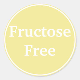 Fruktosefrei. Keine Fructose. Gesundheit Nahrung. Runder Aufkleber