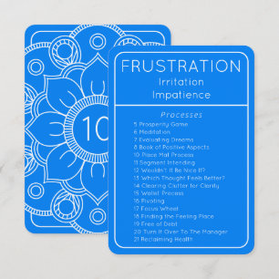 Frustration Blue Law of Attraction Processes Card Einladung