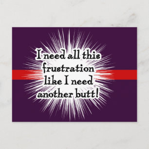 Frustration Dark Postcard Postkarte