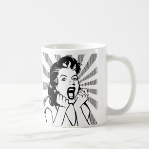 Frustrierte Frau Schrei Lustiger Becher Tasse
