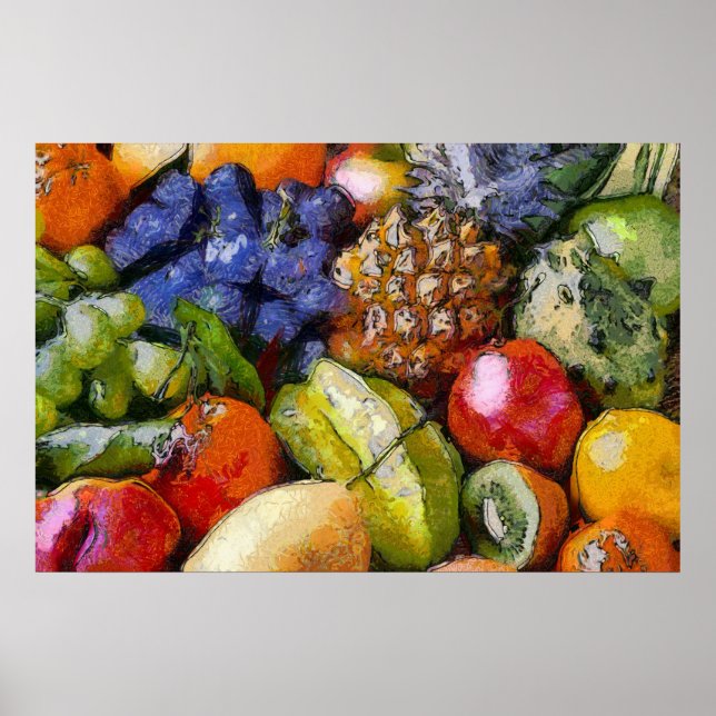 FRUTAS DIVERSAS VERSCHIEDENE OBST VERSCHIEDENE FRÜ POSTER (Vorne)