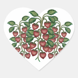 Frutillas corazón Herz-Aufkleber
