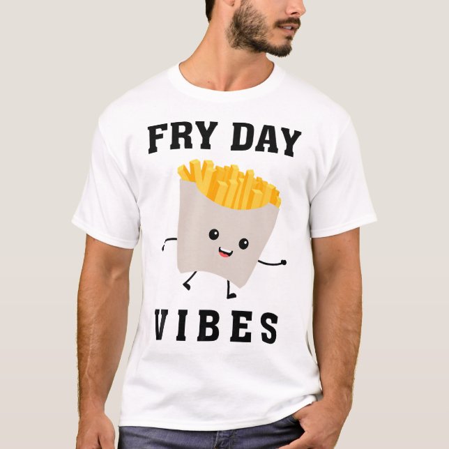 Fry Day Vibes Funny French Fries Kid T-Shirt (Vorderseite)