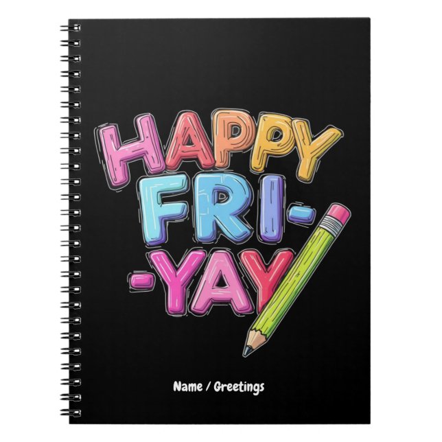 FrYay Freitagliebhaber Funny Weekend Lehrer Notizblock (Vorderseite)