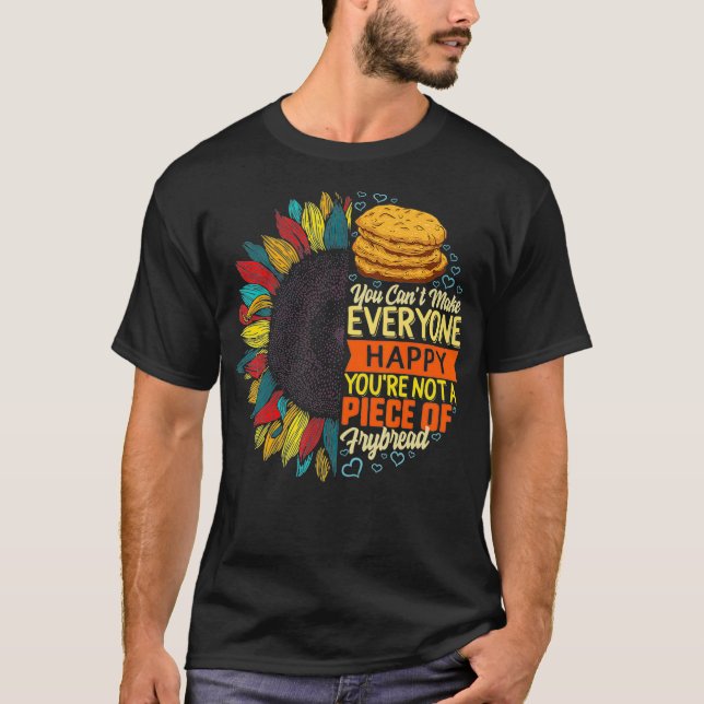 Frybread macht Happy Food Lover Indianerin in T-Shirt (Vorderseite)