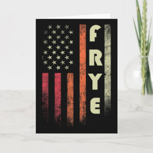 Frye Surname Funny Retro Vintag Geburtstagsamerika Karte