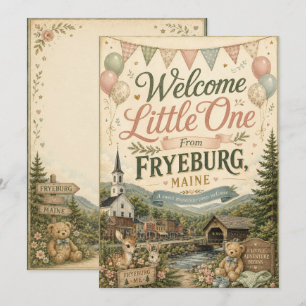 Fryeburg Maine Baby-Shower-Grußkarte Feiertagskarte
