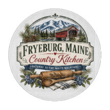 Fryeburg Maine Country Küchen Dekoratives Glas Sch
