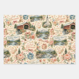 Fryeburg Maine Just Because Geschenkpapier Set