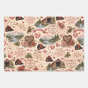 Fryeburg Maine Valentinstag-Geschenkpapier Geschenkpapier Set