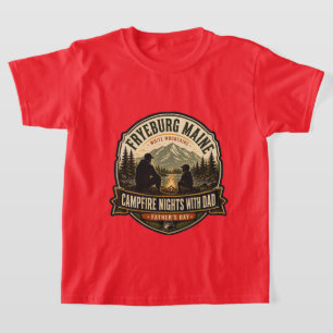 Fryeburg Maine Vatertag Lagerfeuer Nächte T-Shirt