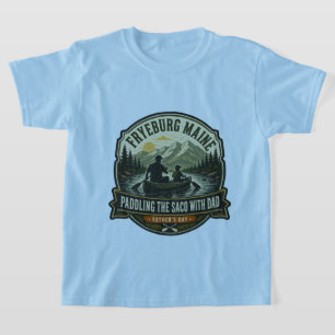 Fryeburg Maine Vatertag Paddeln auf dem Saco T-Shirt