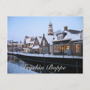 Fryslân Boppe Lemmer Canal Postcard Postkarte