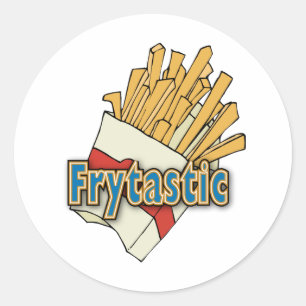 Frytastic ~ French Fries Fantastische Junk Foods Runder Aufkleber