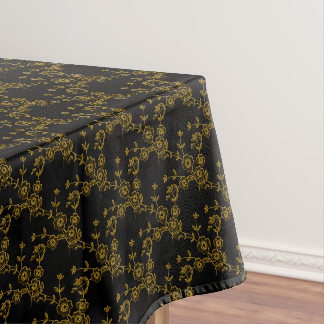 FS Style 1-BLACK-GOLD-52x70 BAUMWOLLE Tischdecke (Beispiel)