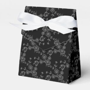 FS Style 1-Black-Silver-FAVOR BOXES Zeltbox Geschenkschachtel