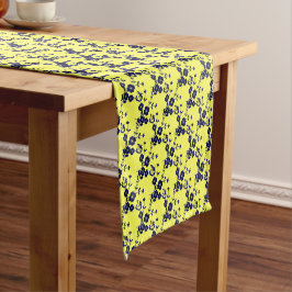 FS-Style 1-BLUE-YELLOW DARK-TABLE RUNNER 14x72in Kurzer Tischläufer