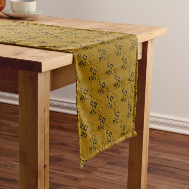 FS-Style 1-GOLD-TABLE-RUNNER 14x72in Kurzer Tischläufer (Beispiel)