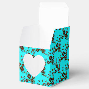 FS Style 1 Robins Egg-Brown-FAVOR BOXES, Herzkaste Geschenkschachtel