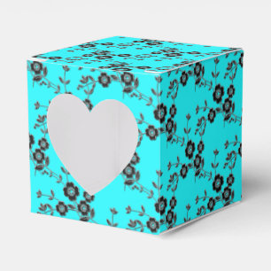 FS Style 1 Robins Egg Sil-FAVOR BOXES Herzkasten Geschenkschachtel