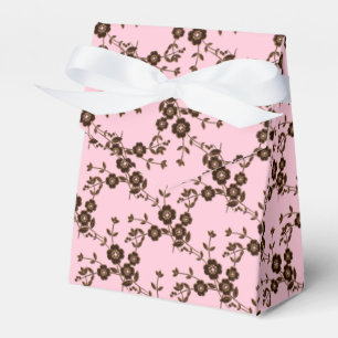 FS Style 1-S Pink-Brown-FAVOR BOXES, Zelt-Stil Geschenkschachtel