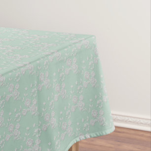 FS Style 1-Seafoam-White-52x70 BAUMWOLLE Tischdecke