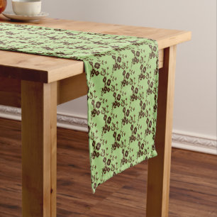 FS-Style 1-SPRING GREEN-BROWN-TABLE RUNNER 14x72in Kurzer Tischläufer