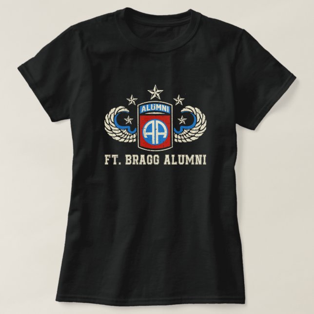 Ft Bragg Alumni Army 82. Im Flugzeug Division Para T-Shirt (Design vorne)