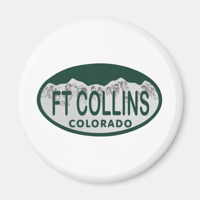 Ft Collins Lizenz oval Magnet (Vorne)