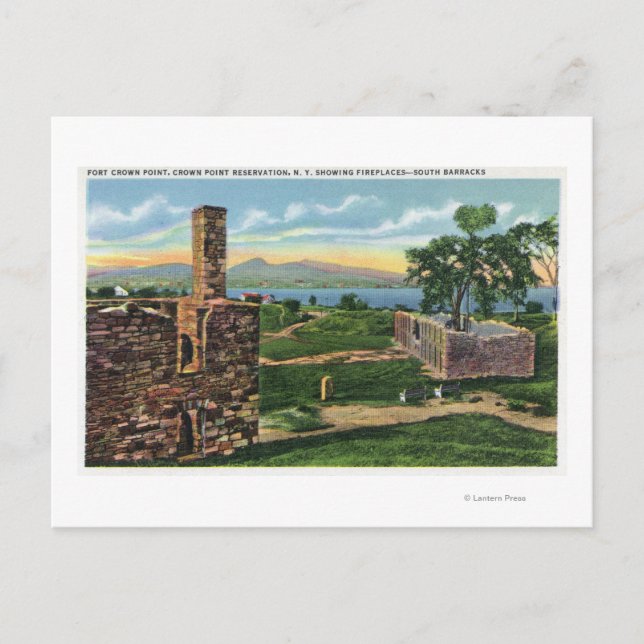 Ft Crown Point View View South Barracks Postkarte (Vorderseite)