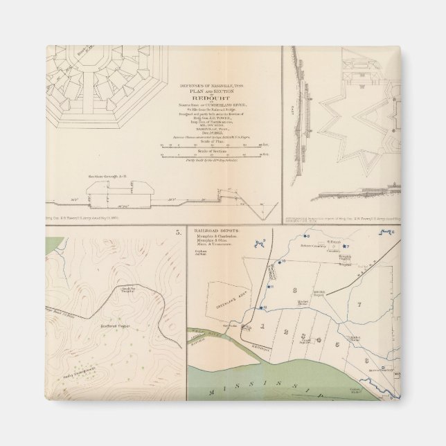 Ft Donelson, Memphis, Nashville Magnet (Vorne)