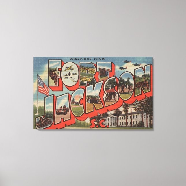 Ft. Jackson, South Carolina - Großbuchstaben Leinwanddruck (Vorderseite)