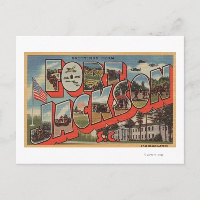 Ft. Jackson, South Carolina - Großbuchstaben Postkarte (Vorderseite)