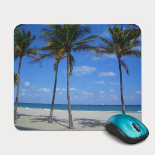 Ft Lauderdale Beach Florida Palmen und Ozean Mousepad